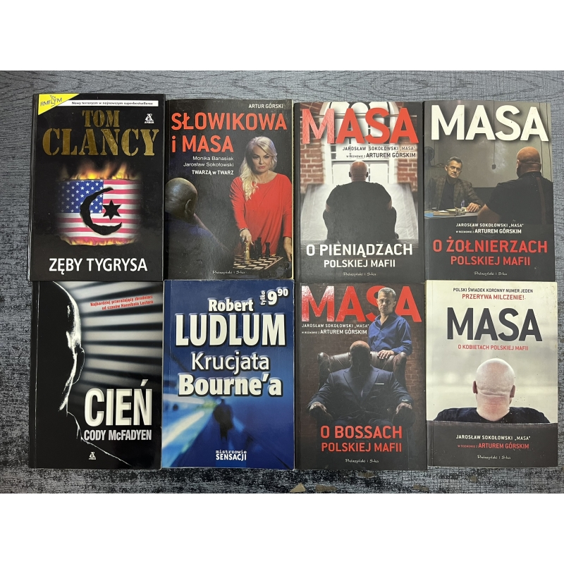 Zestaw książek thriller/sensacja - różni autorzy (id 57264)